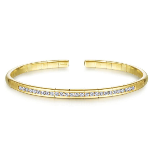 Gabriel & Co Bracelets 14K Yellow Gold Diamond Bangle