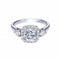 Gabriel & Co. Engagement Rings 6.5 14K White Gold Round Halo Engagement Ring Mounting