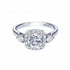 Gabriel & Co. Engagement Rings 6.5 14K White Gold Round Halo Engagement Ring Mounting