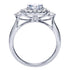 Gabriel & Co. Engagement Rings 6.5 14K White Gold Round Halo Engagement Ring Mounting