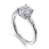 Gabriel & Co. Engagement Rings 6.5 Mounting Only, 14K White Gold Diamond 3 Stone Engagement Ring