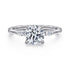 Gabriel & Co. Engagement Rings 6.5 Mounting Only, 14K White Gold Diamond 3 Stone Engagement Ring