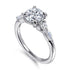 Gabriel & Co. Engagement Rings 6.5 Mounting Only, 14K White Gold Diamond Engagement Ring