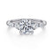 Gabriel & Co. Engagement Rings 6.5 Mounting Only, 14K White Gold Diamond Engagement Ring