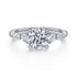 Gabriel & Co. Engagement Rings 6.5 Mounting Only, 14K White Gold Diamond Engagement Ring