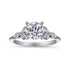 Gabriel & Co. Engagement Rings 6.5 Mounting Only, 14K White Gold Diamond Engagement Ring