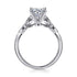Gabriel & Co. Engagement Rings 6.5 Mounting Only, 14K White Gold Diamond Engagement Ring