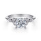 Gabriel & Co. Engagement Rings 6.5 Mounting Only, 14K White Gold Diamond Engagement Ring