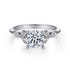 Gabriel & Co. Engagement Rings 6.5 Mounting Only, 14K White Gold Diamond Engagement Ring