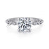 Gabriel & Co. Engagement Rings 6.5 Mounting Only, 14K White Gold Round Diamond Engagement Ring