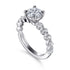 Gabriel & Co. Engagement Rings 6.5 Mounting Only, 14K White Gold Round Diamond Engagement Ring