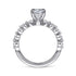 Gabriel & Co. Engagement Rings 6.5 Mounting Only, 14K White Gold Round Diamond Engagement Ring