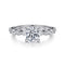 Gabriel & Co. Engagement Rings 6.5 Mounting Only, 14K White Gold Round Diamond Engagement Ring