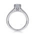 Gabriel & Co. Engagement Rings 6.5 Mounting Only, 14K White Gold Round Diamond Engagement Ring