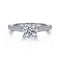 Gabriel & Co. Engagement Rings 6.5 Mounting Only, 14K White Gold Round Diamond Engagement Ring