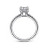 Gabriel & Co. Engagement Rings 6.5 Mounting Only, Emerald Cut White Gold Engagement Mounting with Thin Diamond Band