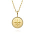 Gabriel & Co. Necklaces 14K Yellow Gold Bujukan Round Starburst Medallion Pendant