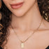 Gabriel & Co. Necklaces 14K Yellow Gold Dog Tag Pendant Hollow Chain Necklace