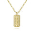 Gabriel & Co. Necklaces 14K Yellow Gold Dog Tag Pendant Hollow Chain Necklace