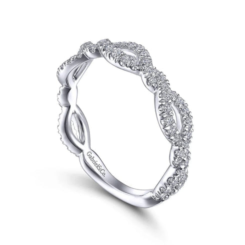Gabriel & Co. Rings 14K White Gold Wedding Band by Gabriel and Co.