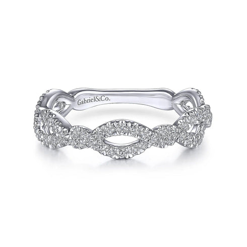 Gabriel & Co. Rings 14K White Gold Wedding Band by Gabriel and Co.