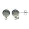 Imperial Earrings 14K White Gold Tahitian Pearl and Diamond Stud Earrings