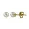 Imperial Earrings 14K Yellow Akoya Cultured Pearl Stud Earrings, 4-4.5MM