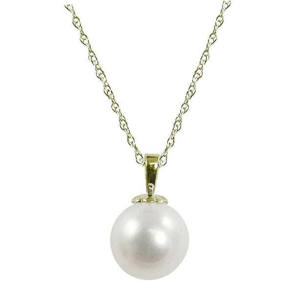Imperial Necklaces 14K Yellow Gold Freshwater 9-10MM Freshwater Pearl Necklace
