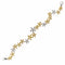 Jyes Bracelets 18K Two Tone White and Yellow Gold Floral Diamond Bracelet