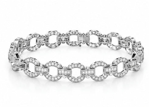 Jyes Bracelets 18K White Gold Diamond Bracelet