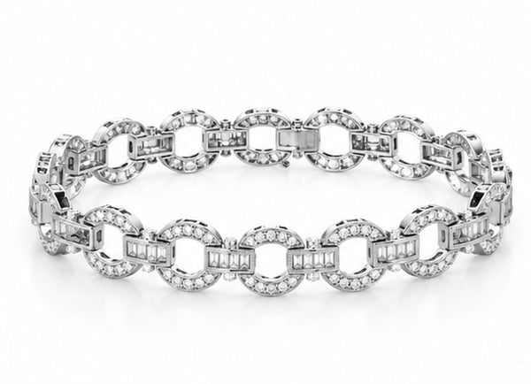 Jyes Bracelets 18K White Gold Diamond Bracelet