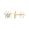 Kallati Earrings 14K Yellow Gold Diamond Butterfly Earrings