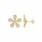 Kallati Earrings 14K Yellow Gold Diamond Flower Stud Earrings