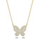 Kallati Necklaces 14K Yellow Gold Diamond Butterfly Necklace