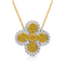 Kallati Necklaces 14K Yellow Gold White and Yellow Diamond Nelace