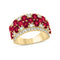 Kallati Rings 14K Yellow Gold Ruby & Diamond Ring