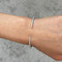 LAmore Bracelets 18K White Gold Open Diamond Bangle