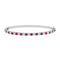 Nasbro Bracelets 14K White Gold Ruby and Diamond Bangle