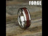 Men's Wedding Band, Cobalt Chrome with Rose Wood Inlay, 8MM, Comfort Fit