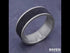 Men's Wedding Band, 14K White Gold with Forged Black Carbon Fiber, 8MM