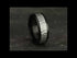 Men's Wedding Band, Black Tantalum with Hammered 14K White Gold