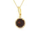 Royal Jewelry Necklaces 14K Yellow Gold Garnet & Diamond Necklace