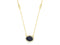 Royal Jewelry Necklaces 14K Yellow Gold Sapphire & Diamond Necklace