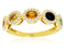 Royal Jewelry Rings 14K Yellow Gold Mixed Sapphire Ring