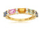 Royal Jewelry Rings 14K Yellow Gold Mixed Sapphire Ring