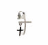 Venetti Earrings 14K White Gold Diamond Cross Hoop Earrings