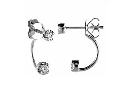 Venetti Earrings 14K White Gold Diamond Earrings