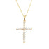 Venetti Necklaces 14K Yellow Gold Diamond Cross Necklace