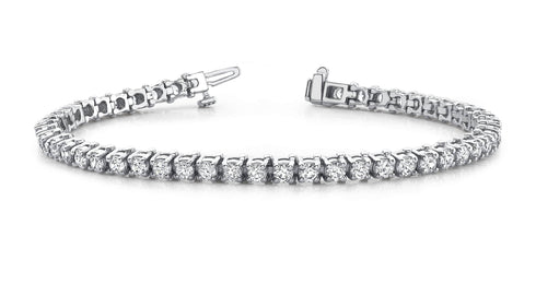 Vimco Bracelets 14K White Gold Diamond Tennis Bracelet, 3ct tdw