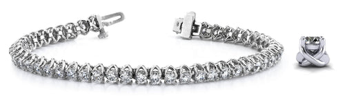 Vimco Bracelets 14K White Gold Diamond Tennis Bracelet, 7ct tdw